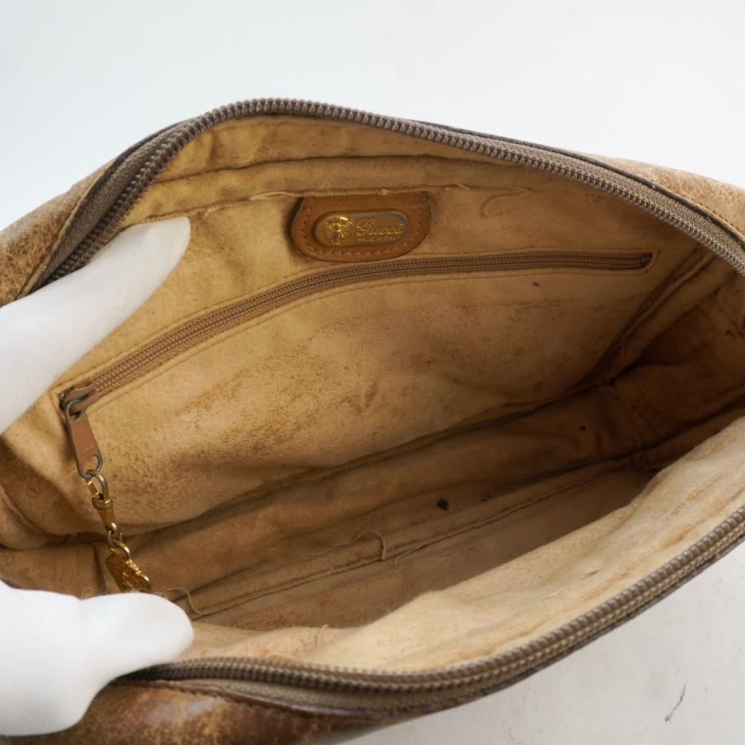 GUCCI ショルダーバッグ GGロゴ イタリア製 ブラウン@AH10