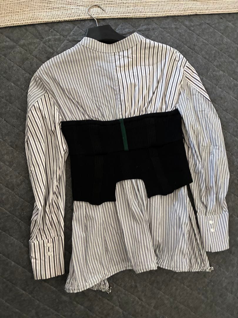Un3dストライプビスチェ付きシャツ