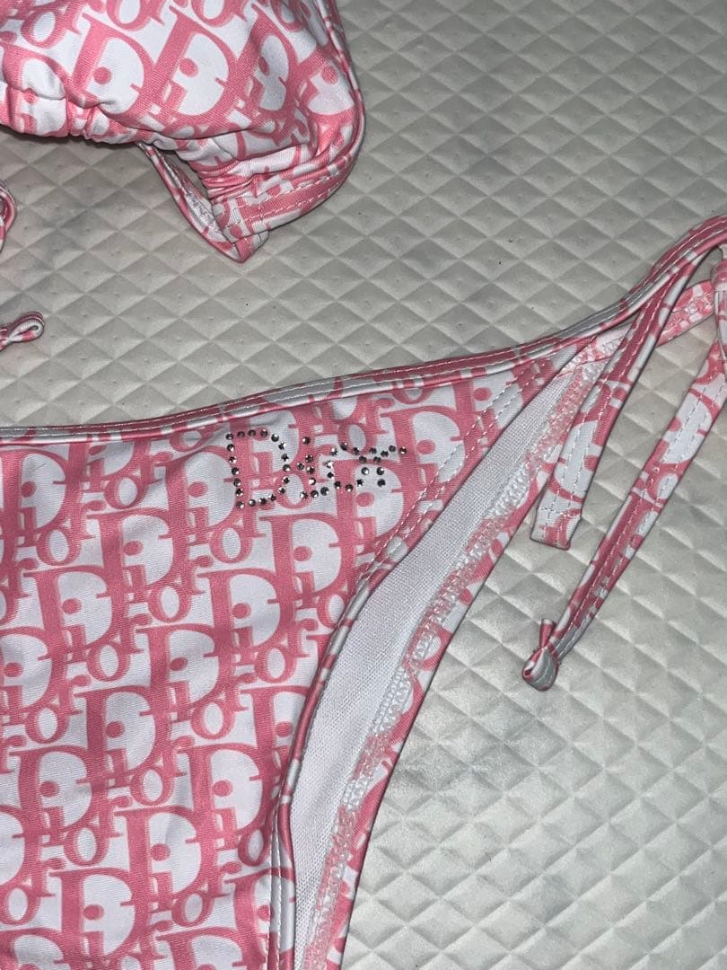 Christian Dior ピンク ロゴビキニ