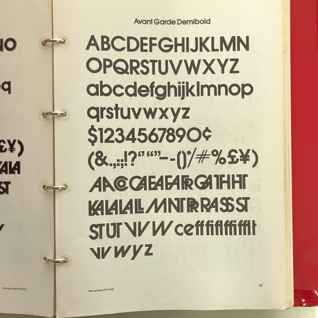 モンセン・スタンダード欧文書体 清刷集 全６巻