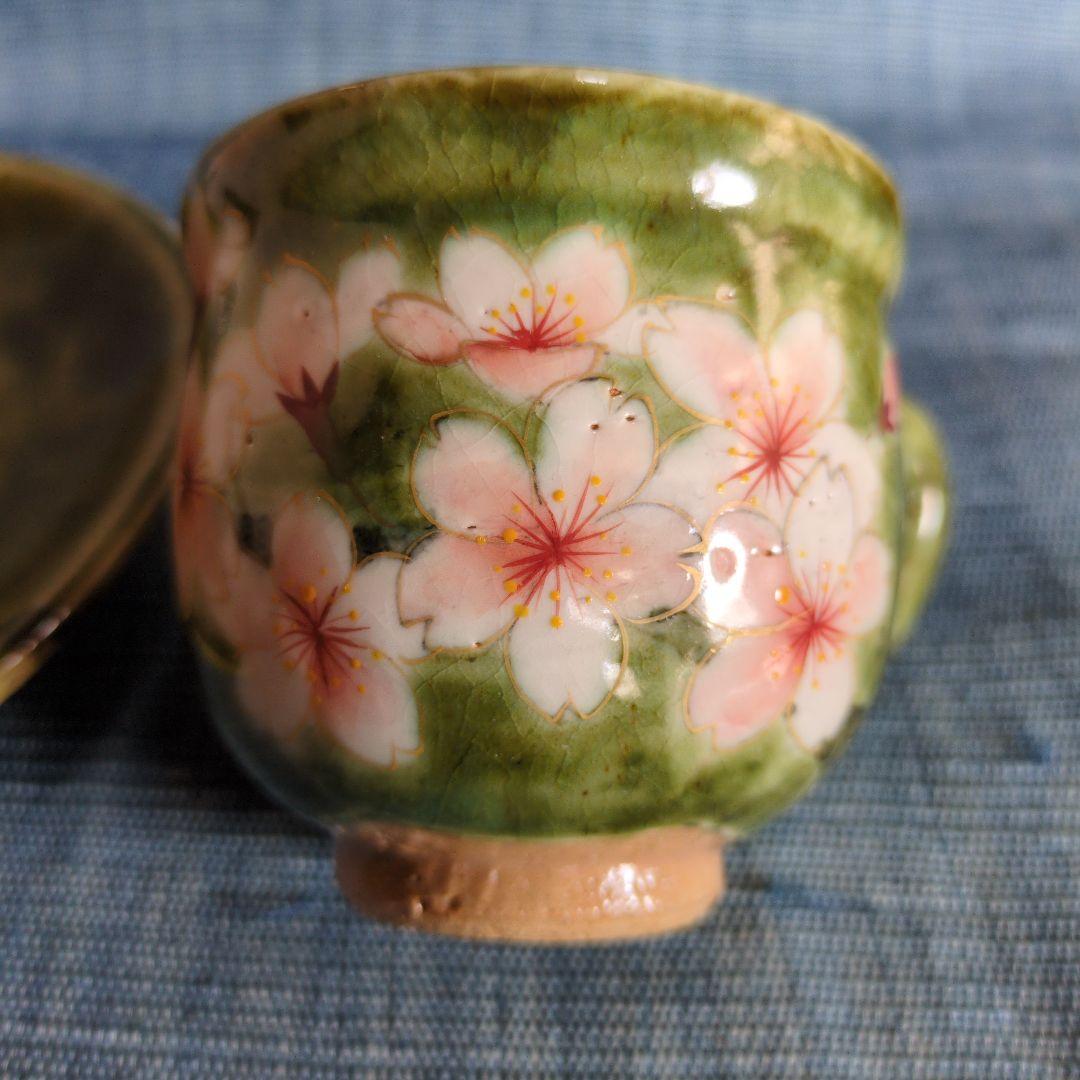 陶あん　先代作　カップとソ一サ一桜絵