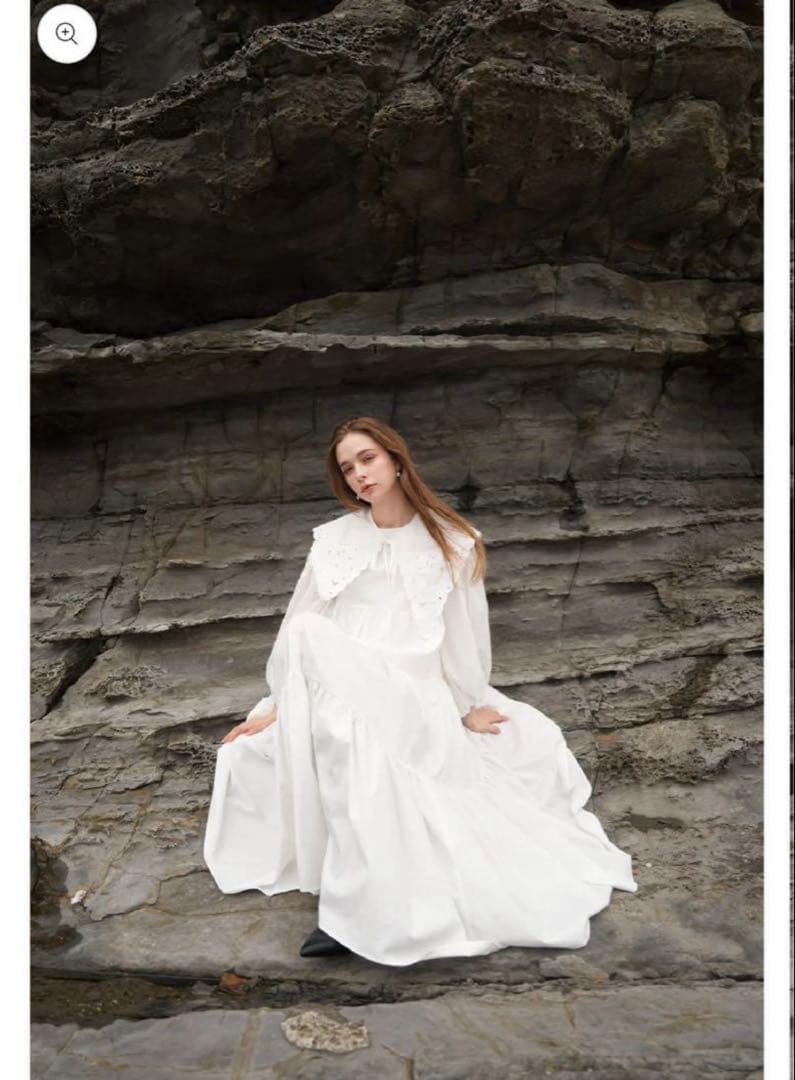 【新品タグ付き】lace collar shirt dress