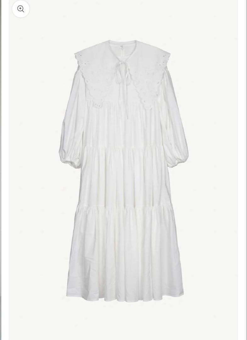 【新品タグ付き】lace collar shirt dress