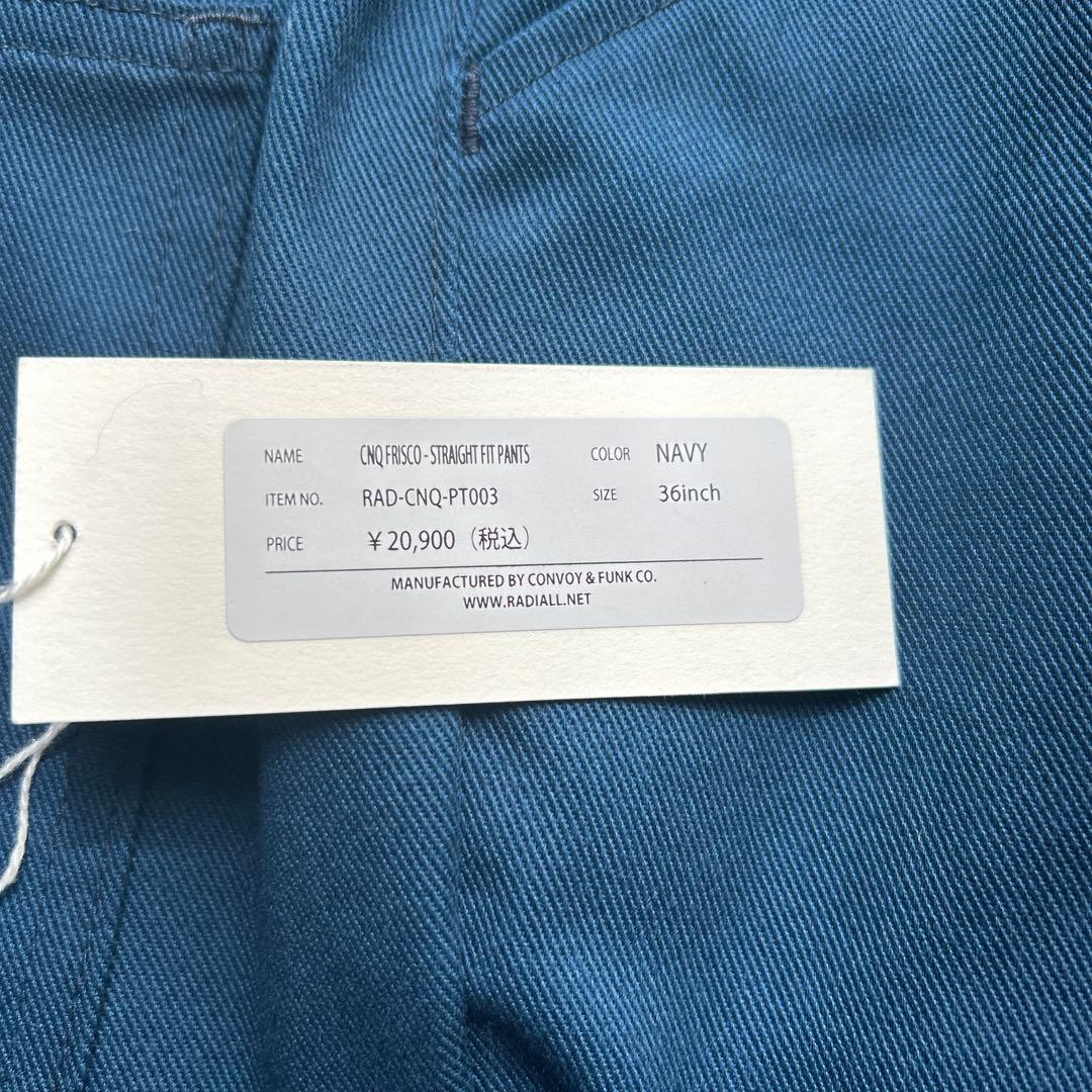 RADIALL ラディアル ストレートフィットパンツ ネイビー 36inch