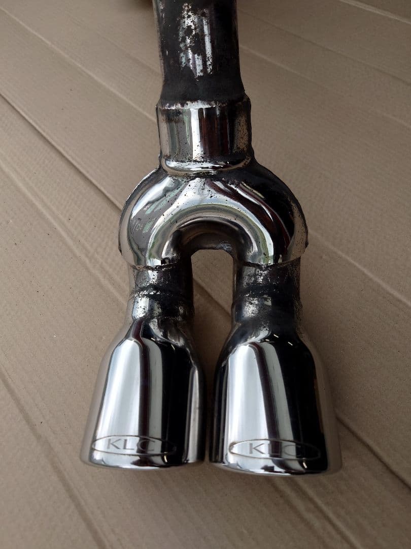 りーちゃんパパ パレット ステンレス KLC製片出しデュアルマフラー