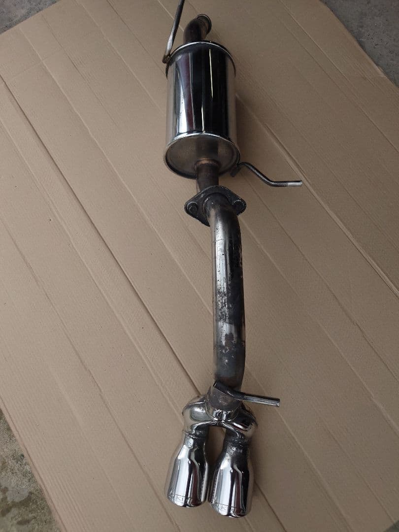 りーちゃんパパ パレット ステンレス KLC製片出しデュアルマフラー