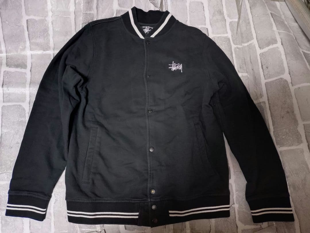 【ステューシー】【希少XLサイズ】【コットンスタジャン】【ジャケット】ブラック