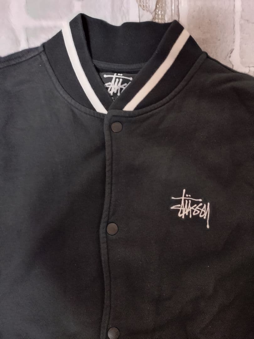 【ステューシー】【希少XLサイズ】【コットンスタジャン】【ジャケット】ブラック