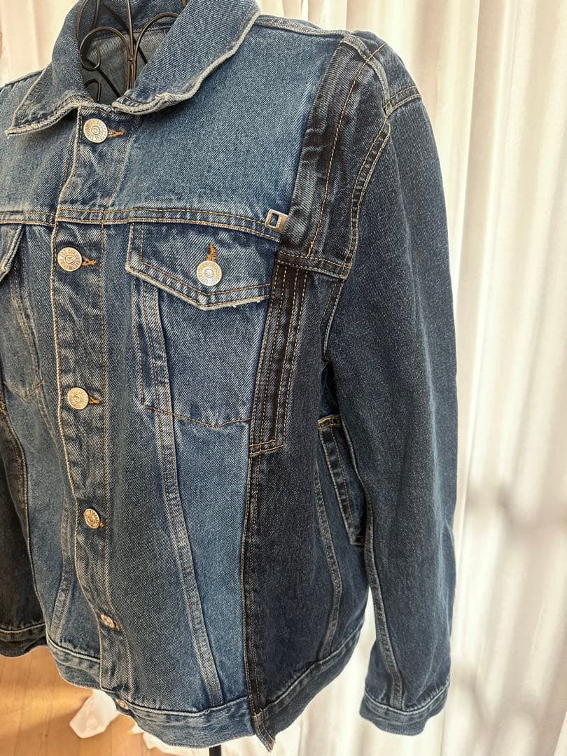 超美品！DIESEL デニムジャケット　Lサイズ　肩ジップデザイン
