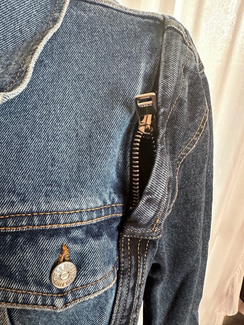 超美品！DIESEL デニムジャケット　Lサイズ　肩ジップデザイン