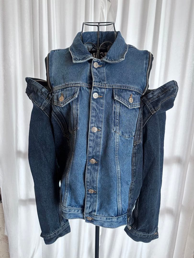 超美品！DIESEL デニムジャケット　Lサイズ　肩ジップデザイン