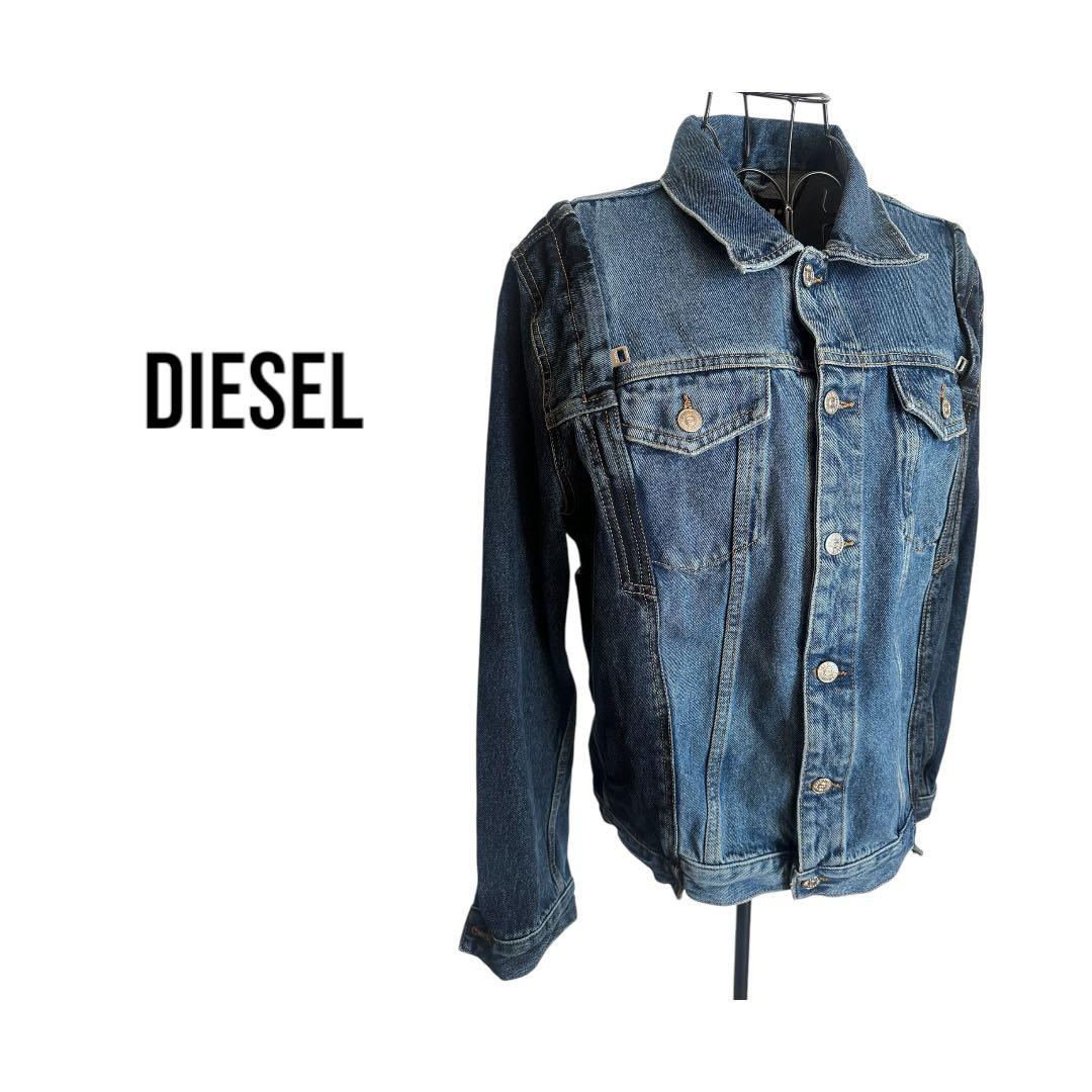超美品！DIESEL デニムジャケット　Lサイズ　肩ジップデザイン