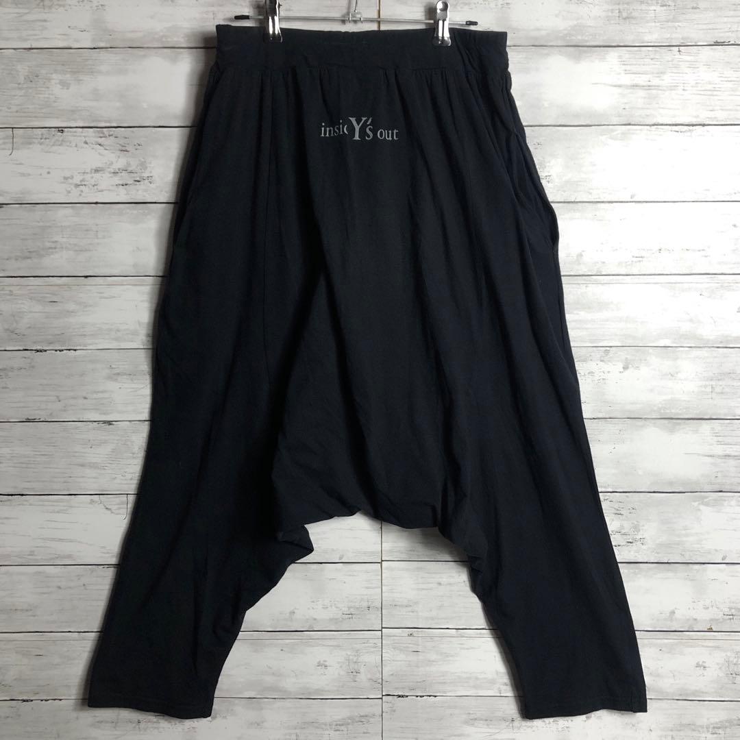 Y'sワイズ ヨウジヤマモト サルエルパンツ バックロゴ 黒 モード