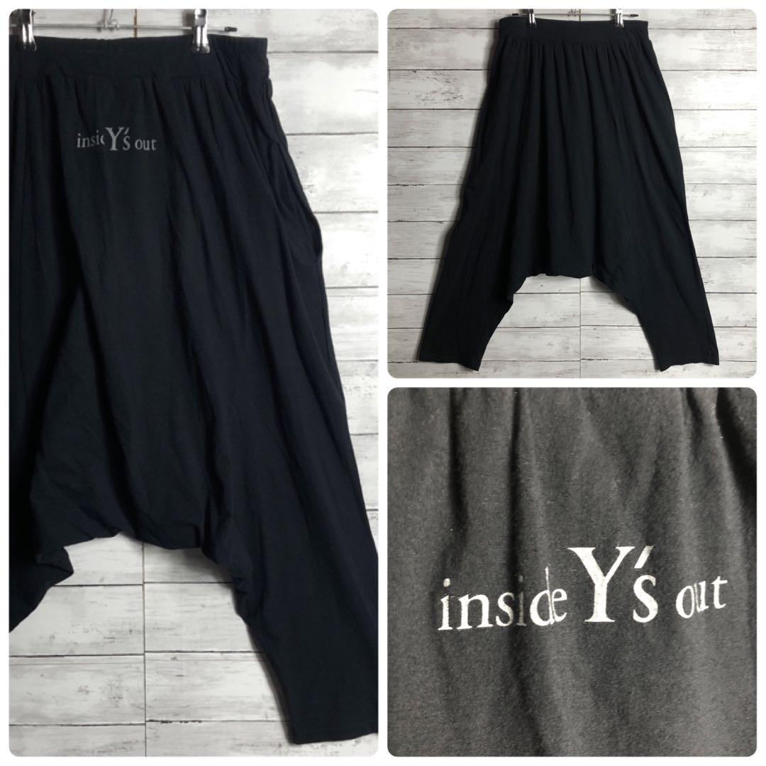 Y'sワイズ ヨウジヤマモト サルエルパンツ バックロゴ 黒 モード