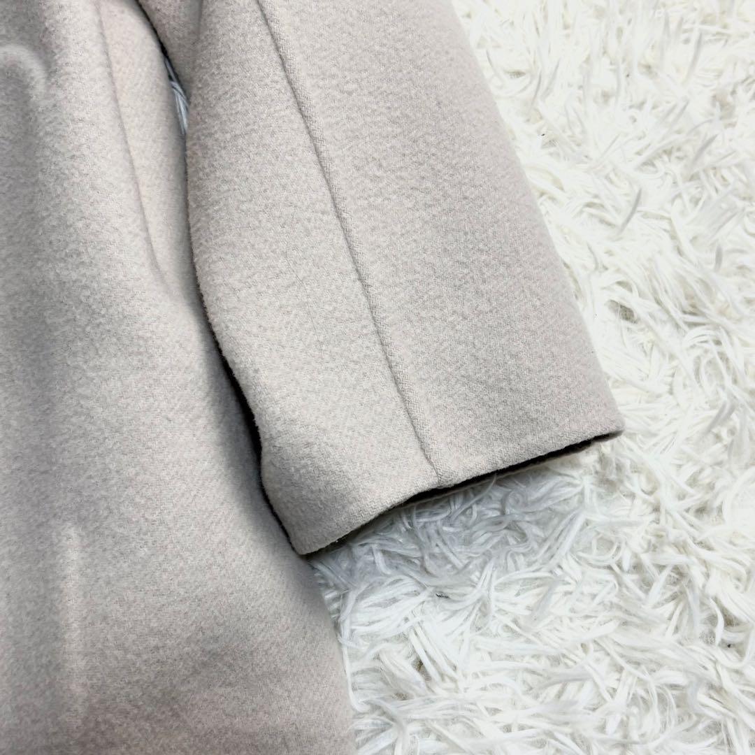 美品✨デザインワークス ノーカラーコート ダブルフェイス リバーシブル 38