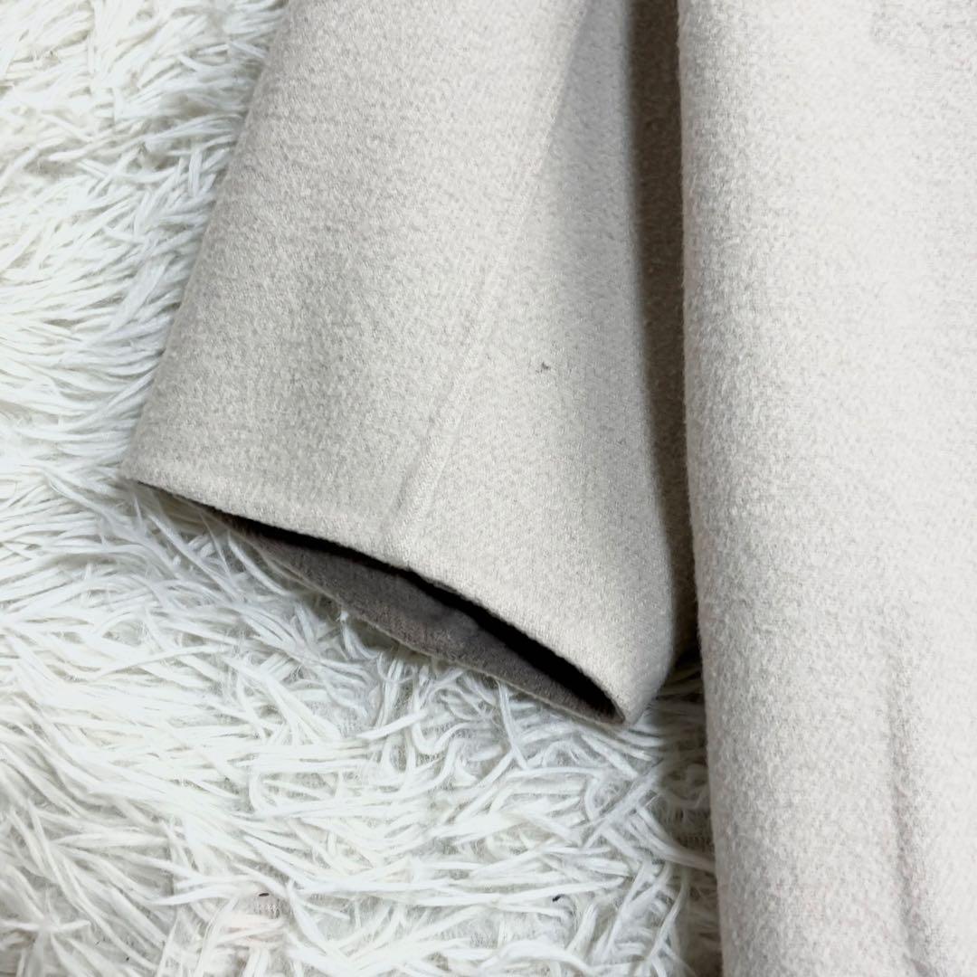 美品✨デザインワークス ノーカラーコート ダブルフェイス リバーシブル 38