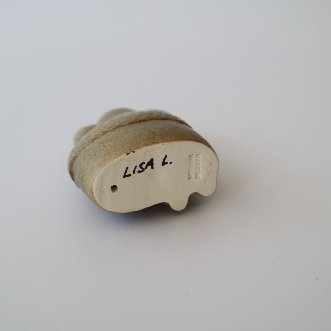 リサラーソン　プードル　グレー・ホワイト2点セット