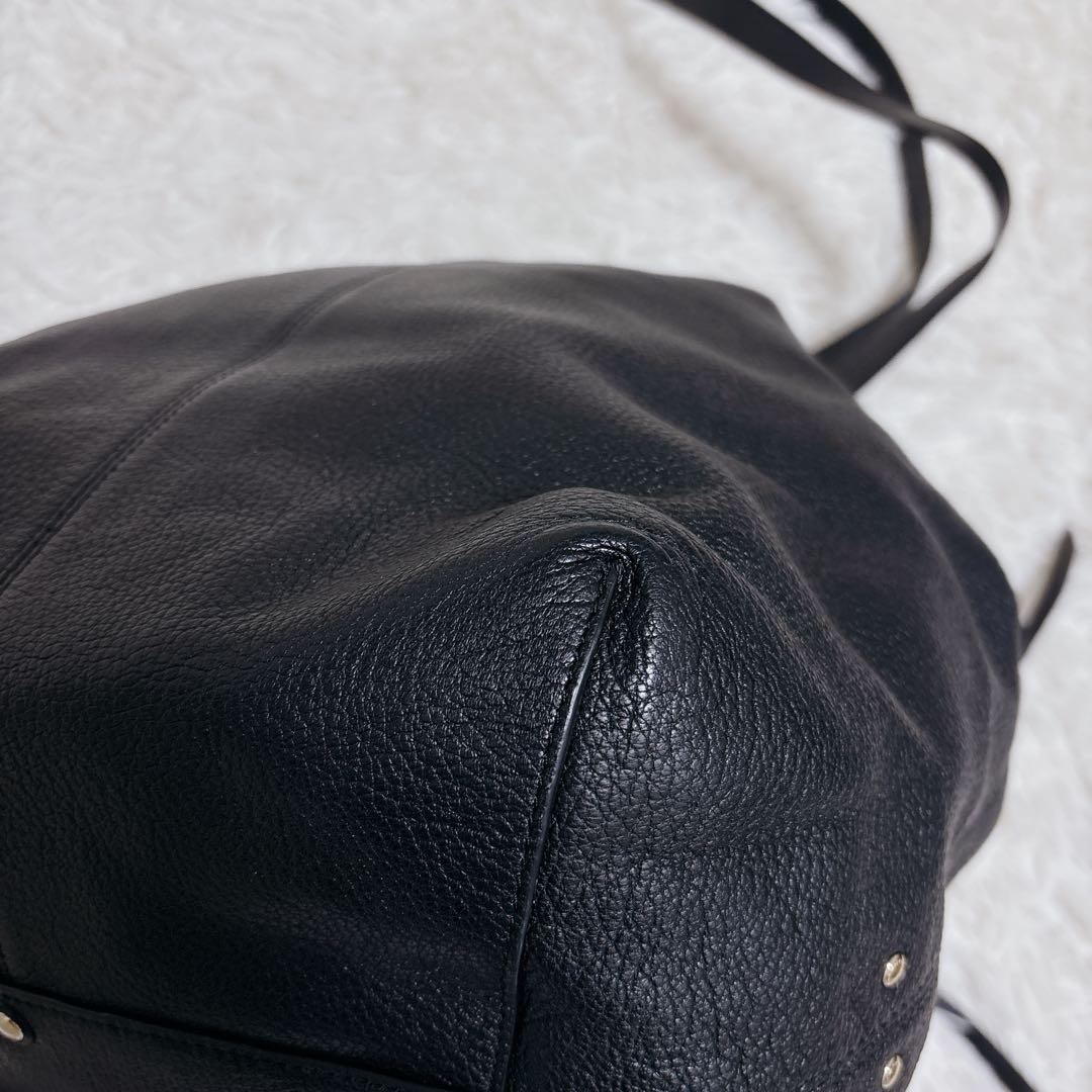 【未使用級!!】COACH ショルダーバッグ 巾着型 レザー　ゴールド金具