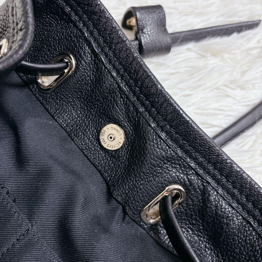 【未使用級!!】COACH ショルダーバッグ 巾着型 レザー　ゴールド金具