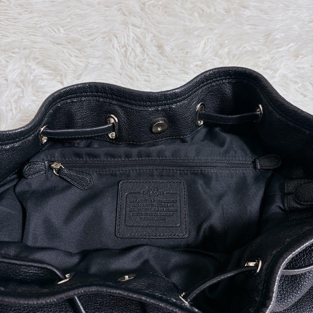 【未使用級!!】COACH ショルダーバッグ 巾着型 レザー　ゴールド金具