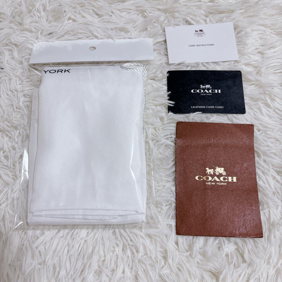 【未使用級!!】COACH ショルダーバッグ 巾着型 レザー　ゴールド金具