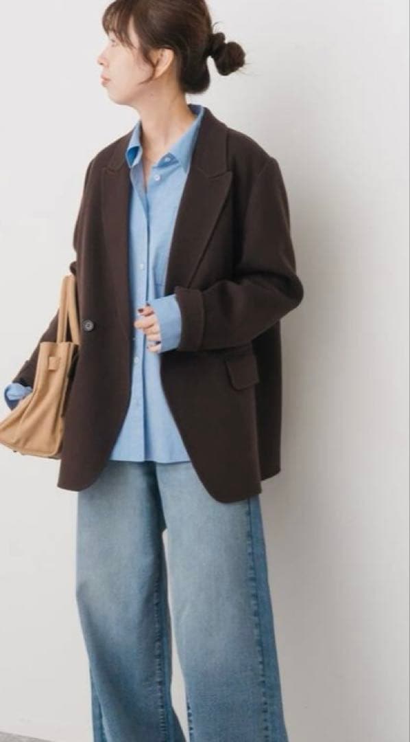 限定値下げ⭐︎spick&span 120Sビーバーピークドラベルジャケット 38