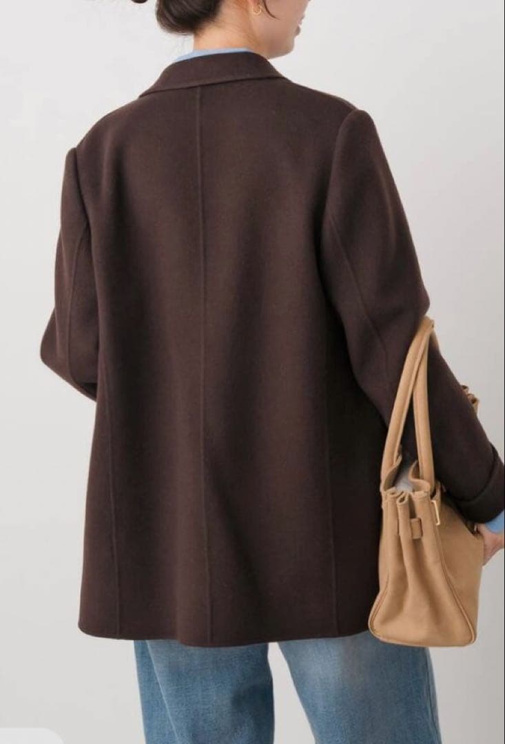 限定値下げ⭐︎spick&span 120Sビーバーピークドラベルジャケット 38