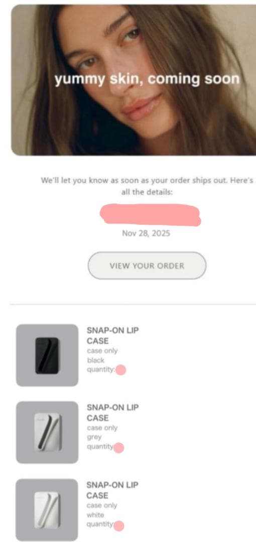 rhode Snap-On Lip Case（White）