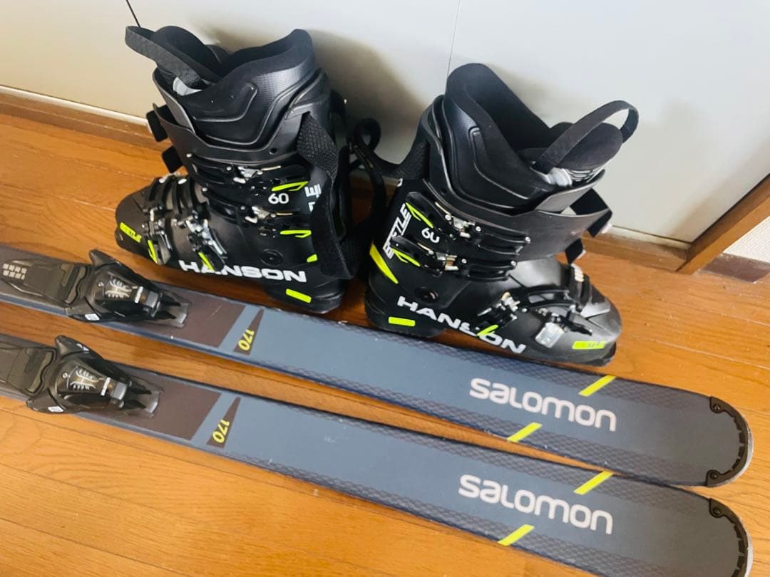 【ナナパパおやじ】サロモンスキー板170 & HANSONブーツ28