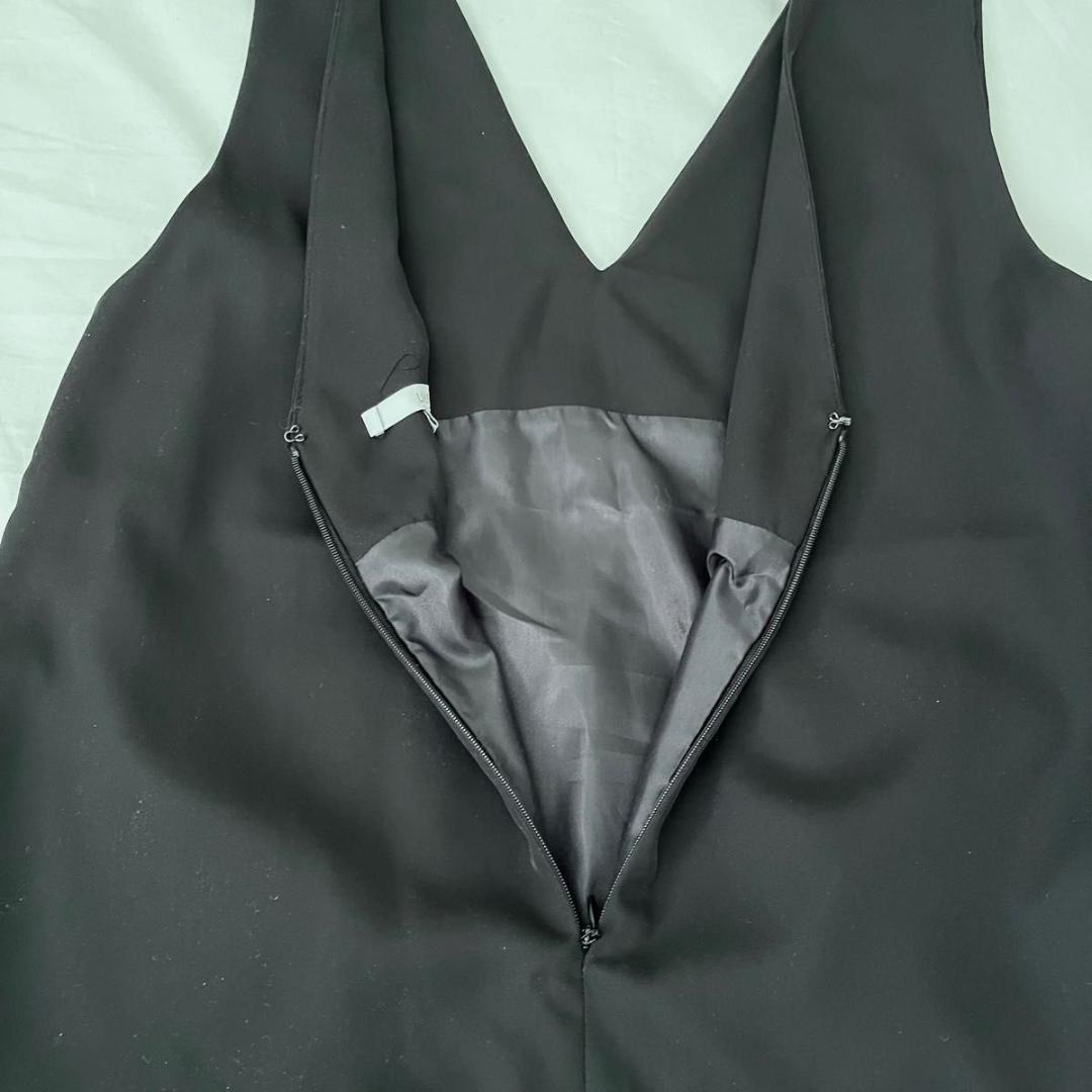 UN3D. ブロッキングミックスワンピース　ブラック　ジャンスカ アンスリード