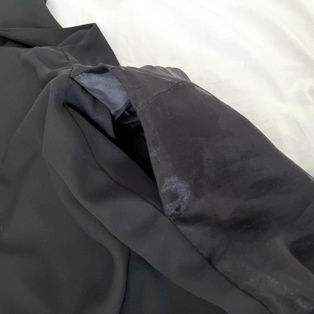 UN3D. ブロッキングミックスワンピース　ブラック　ジャンスカ アンスリード