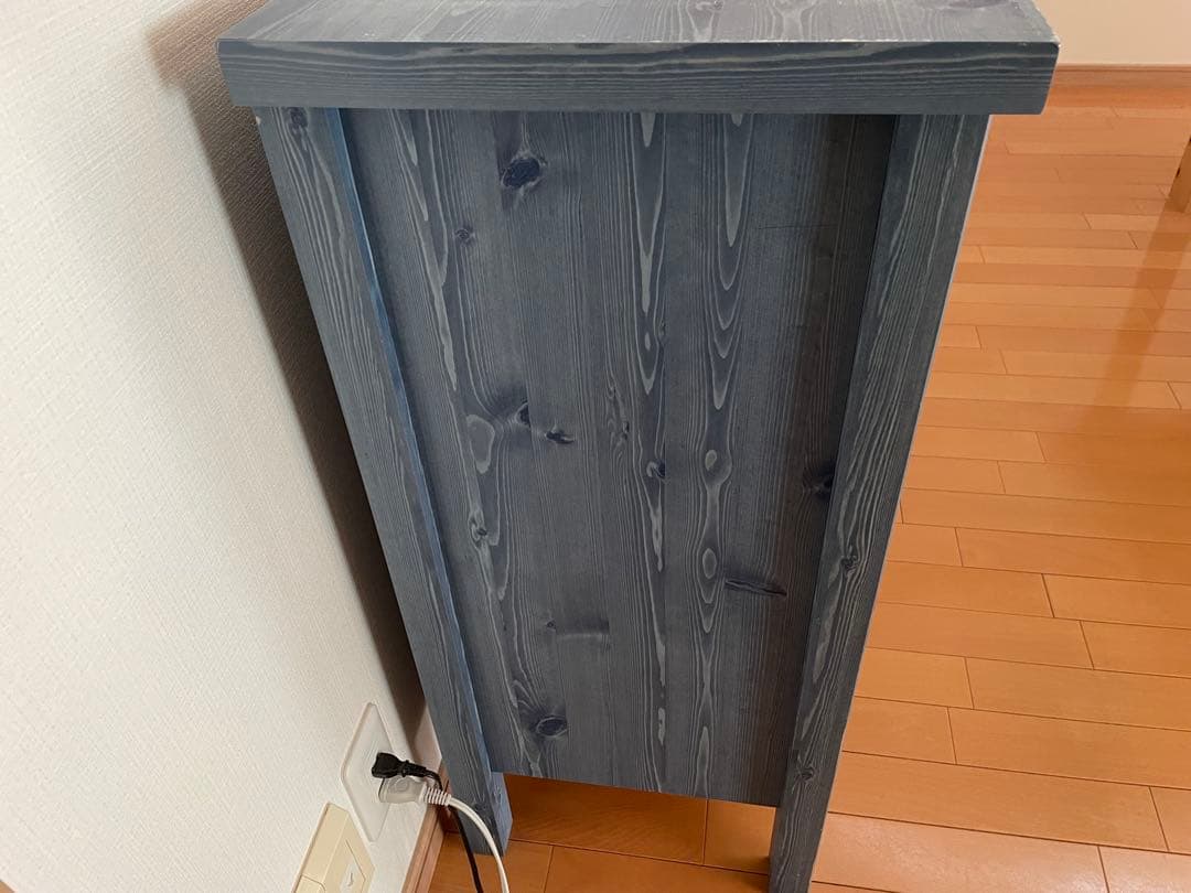 モモナチュラル キッチンカウンター 食器棚 カントリー ブルー