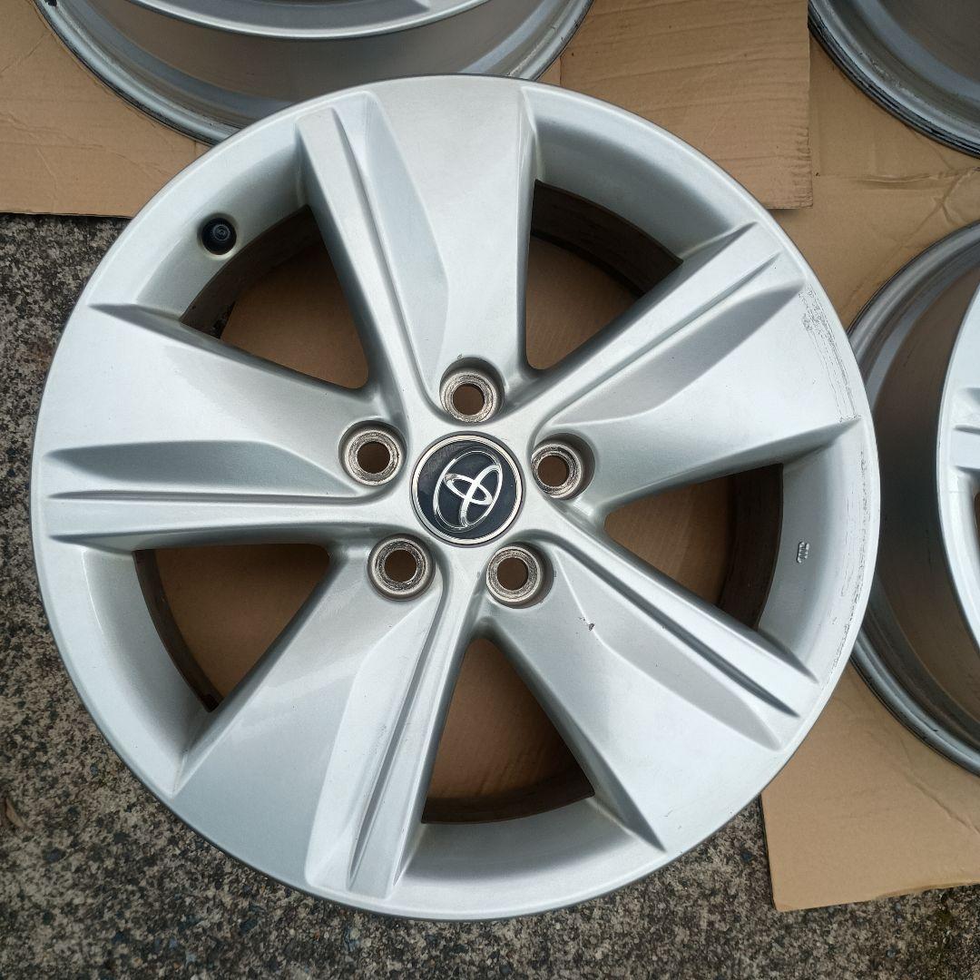 トヨタ 17インチ シルバー 5スポークホイールセット　ハリアー純正品