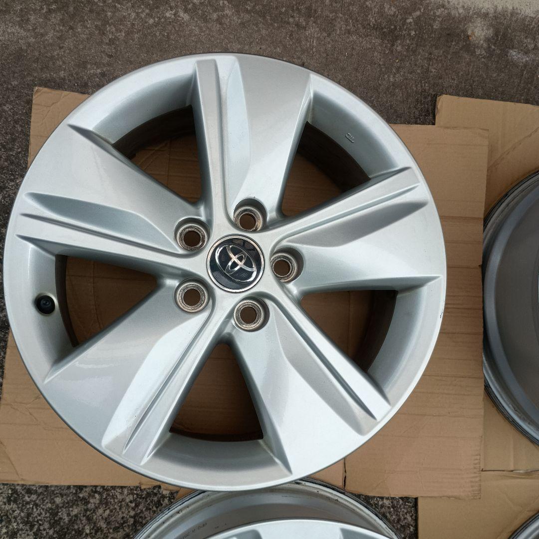 トヨタ 17インチ シルバー 5スポークホイールセット　ハリアー純正品