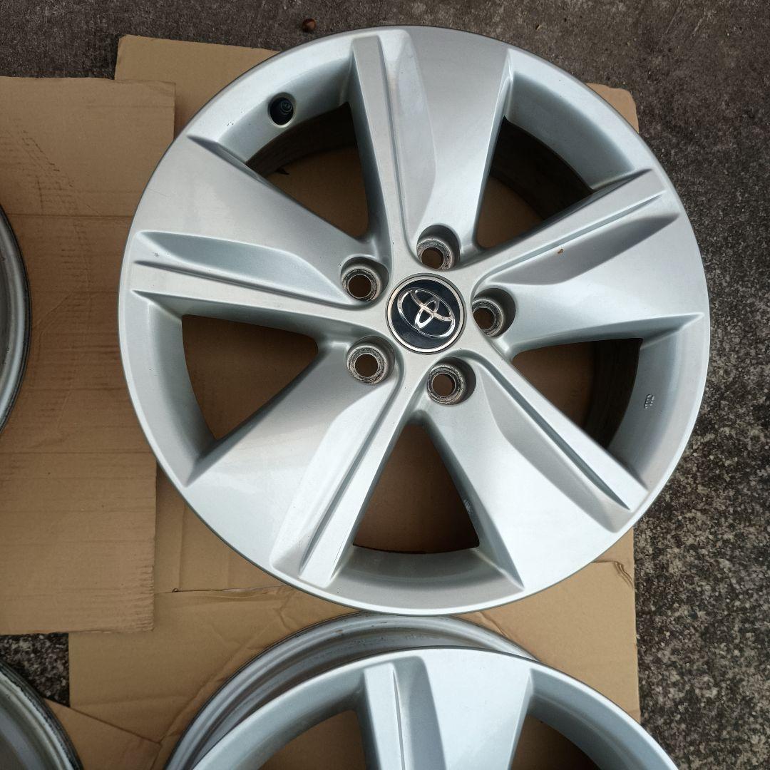 トヨタ 17インチ シルバー 5スポークホイールセット　ハリアー純正品