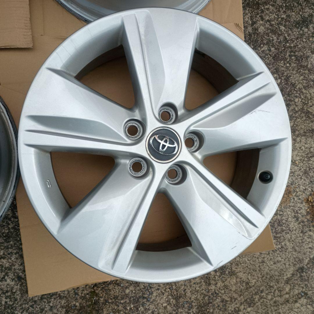 トヨタ 17インチ シルバー 5スポークホイールセット　ハリアー純正品