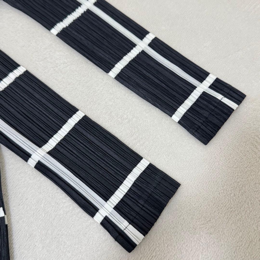 極美品✨PLEATS PLEASE チュニック　長袖　黒　白　Lサイズ