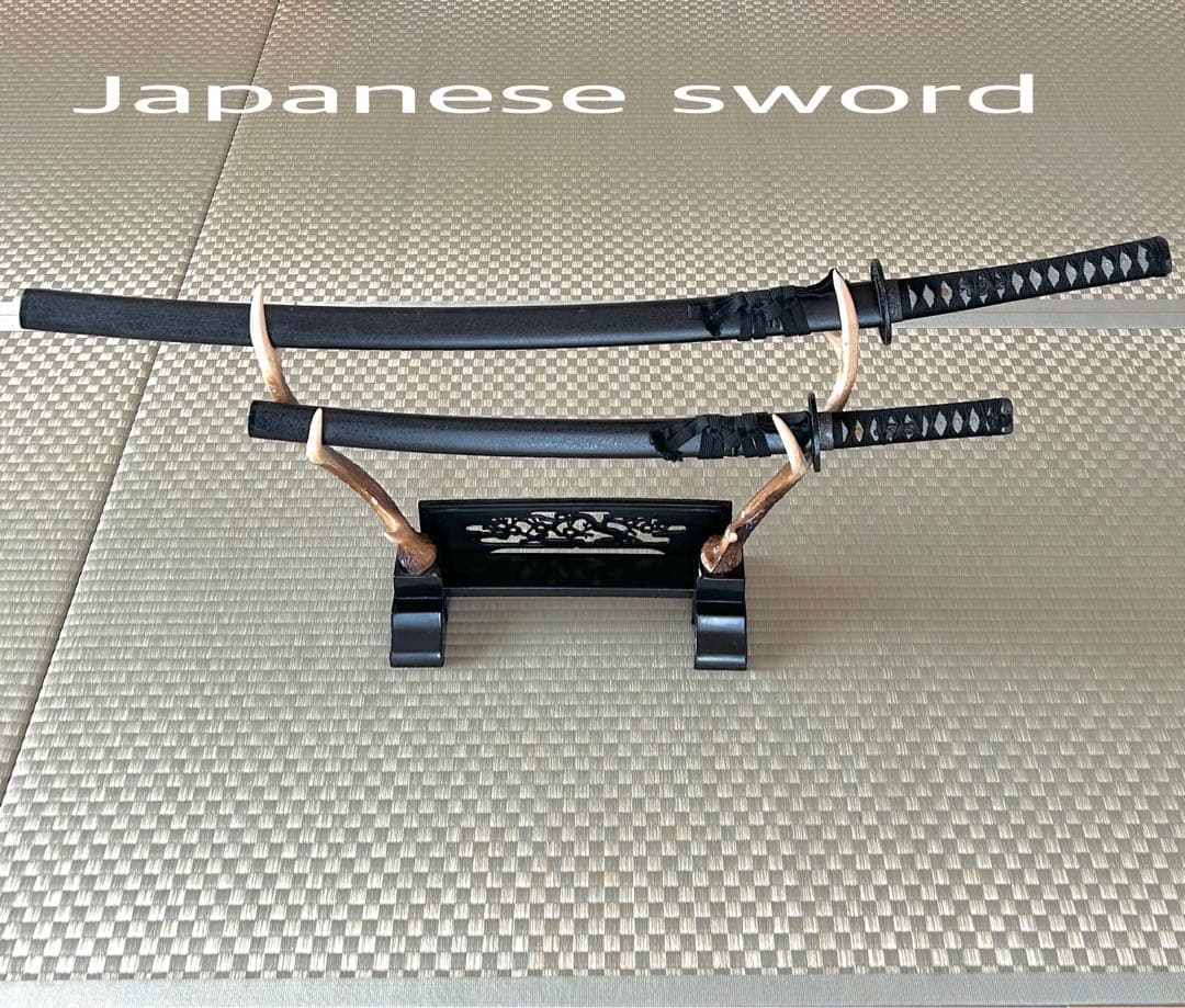 模造刀 日本刀と刀掛けセット 3点セット 居合道 ✨️鹿の角