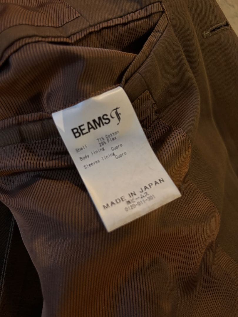 BEAMS F オリジナル　コットンリネンスーツ　46