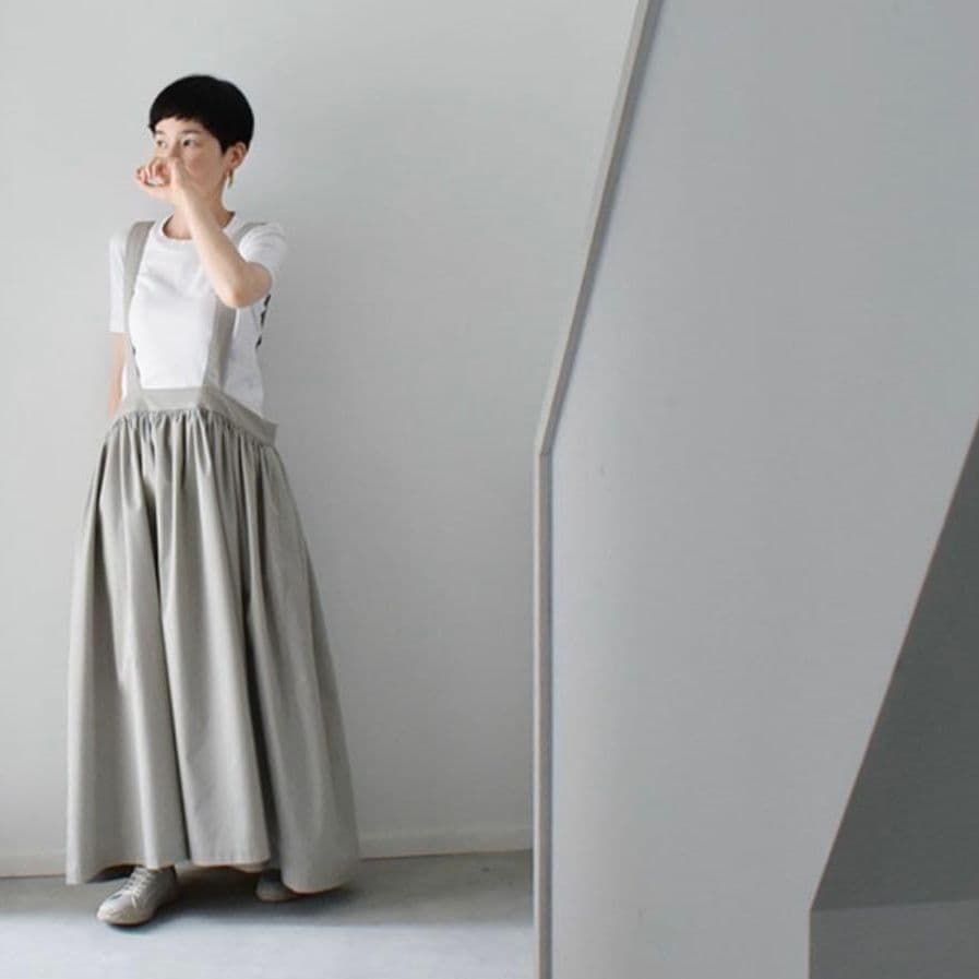skep スケップ ⿻ギャザージャンパースカート ロングスカート creema