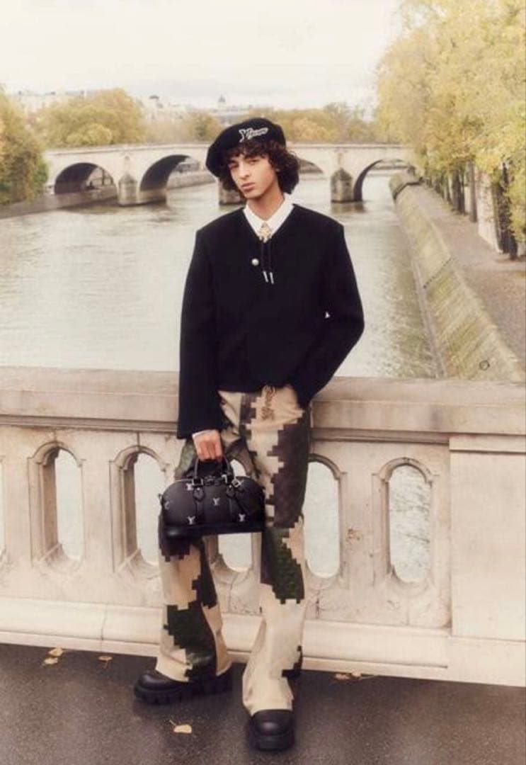 LOUIS VUITTONウールベレー帽/ルイヴィトンLVラバーズ　NIGO