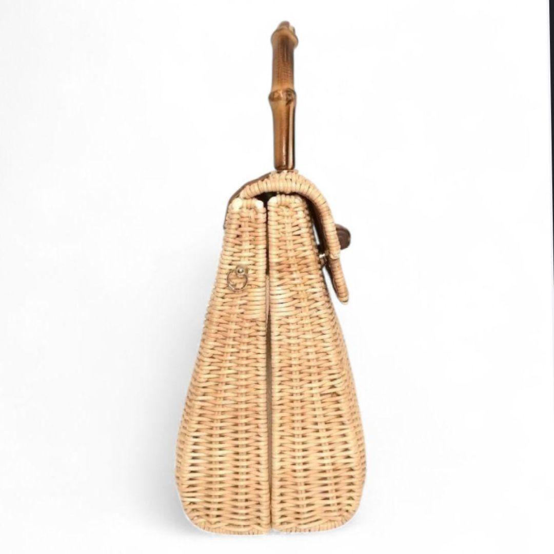 ✨未使用級✨TOMMASO CANDRIA　2way かごバッグ　バンブー