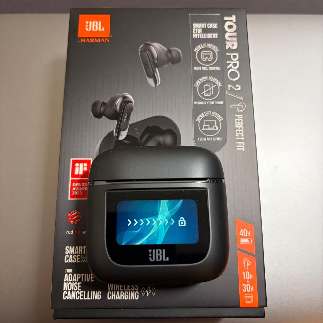 JBL TOUR PRO 2 ワイヤレスイヤホン ブラック 美品 付属品あり