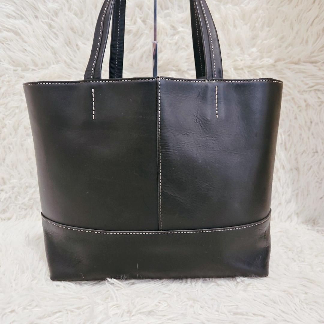 美品 ソメスサドル 巾着 トートバッグ オルター チャーム 肩掛け A4 黒