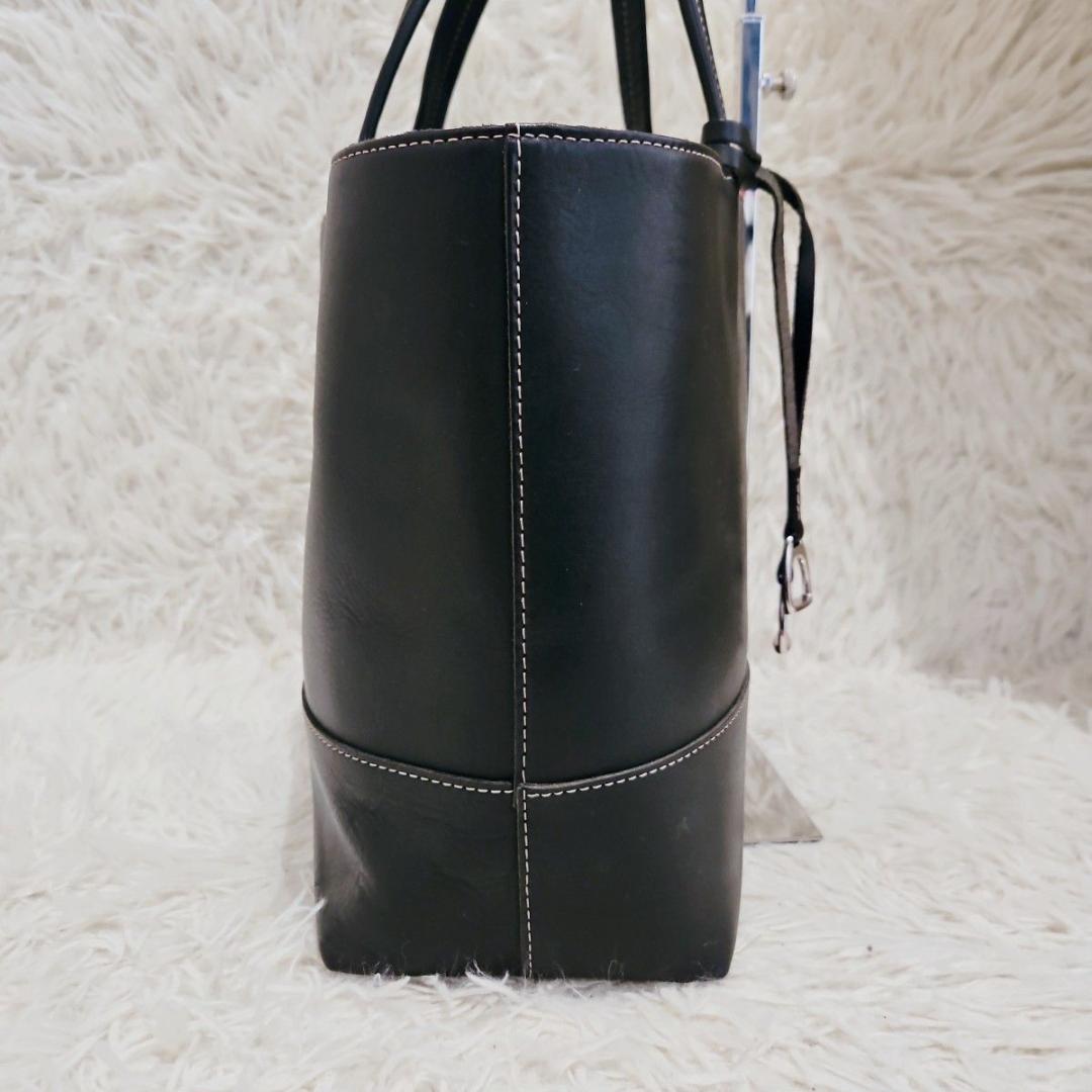 美品 ソメスサドル 巾着 トートバッグ オルター チャーム 肩掛け A4 黒