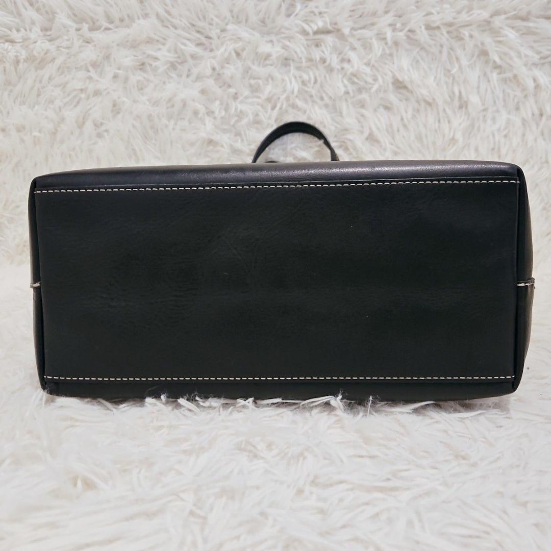 美品 ソメスサドル 巾着 トートバッグ オルター チャーム 肩掛け A4 黒