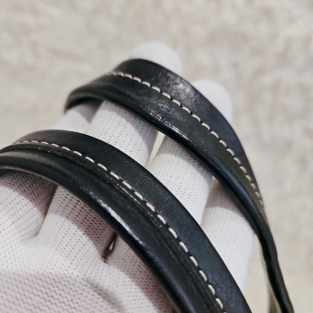 美品 ソメスサドル 巾着 トートバッグ オルター チャーム 肩掛け A4 黒