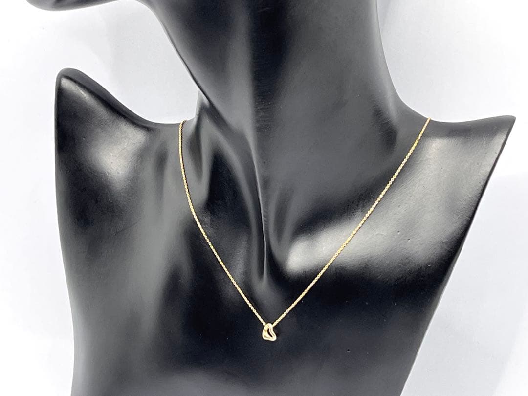 c614 美品　ティファニー　オープンハート　ネックレス　750 ゴールドK18