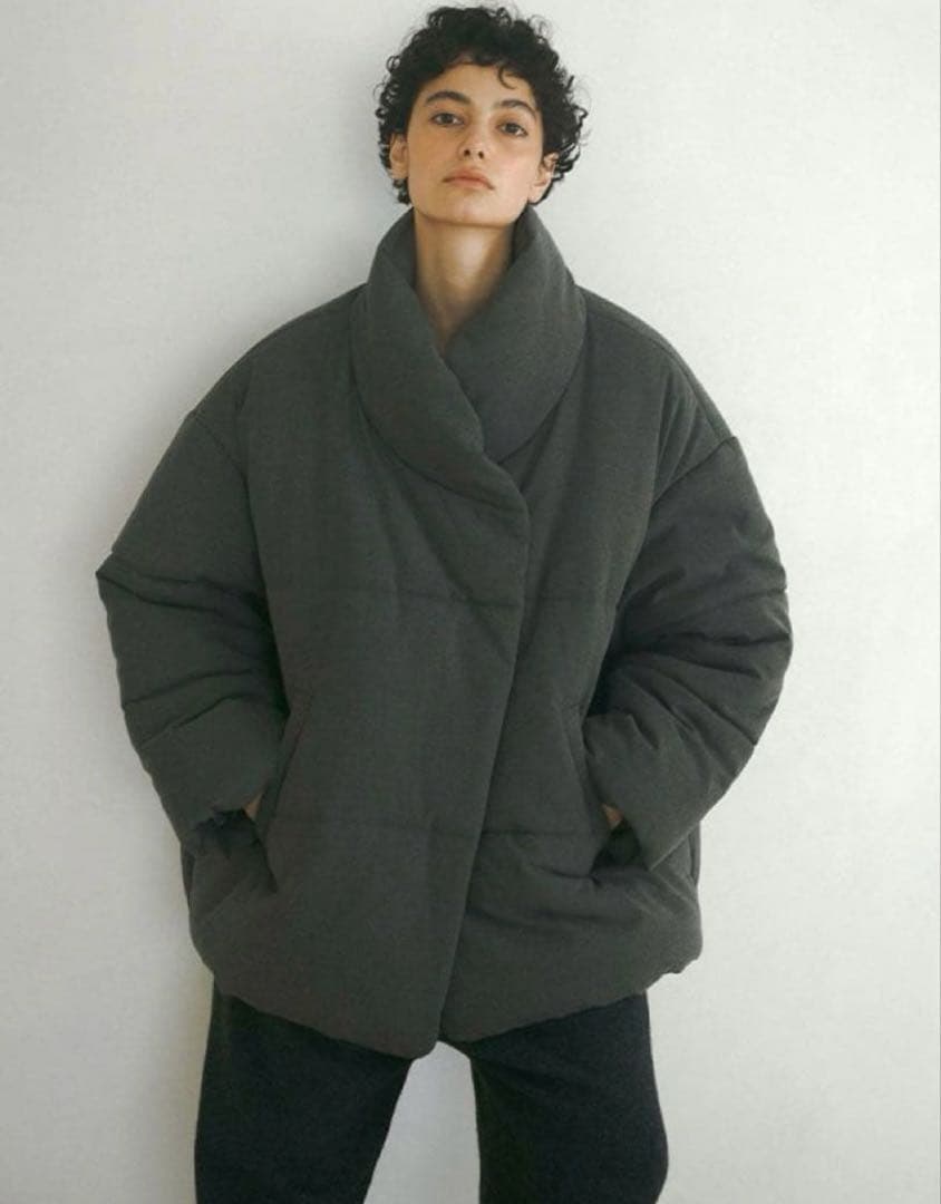 ム*ン様 ETRE TOKYO ストールカラーパディングコート アウター 完全