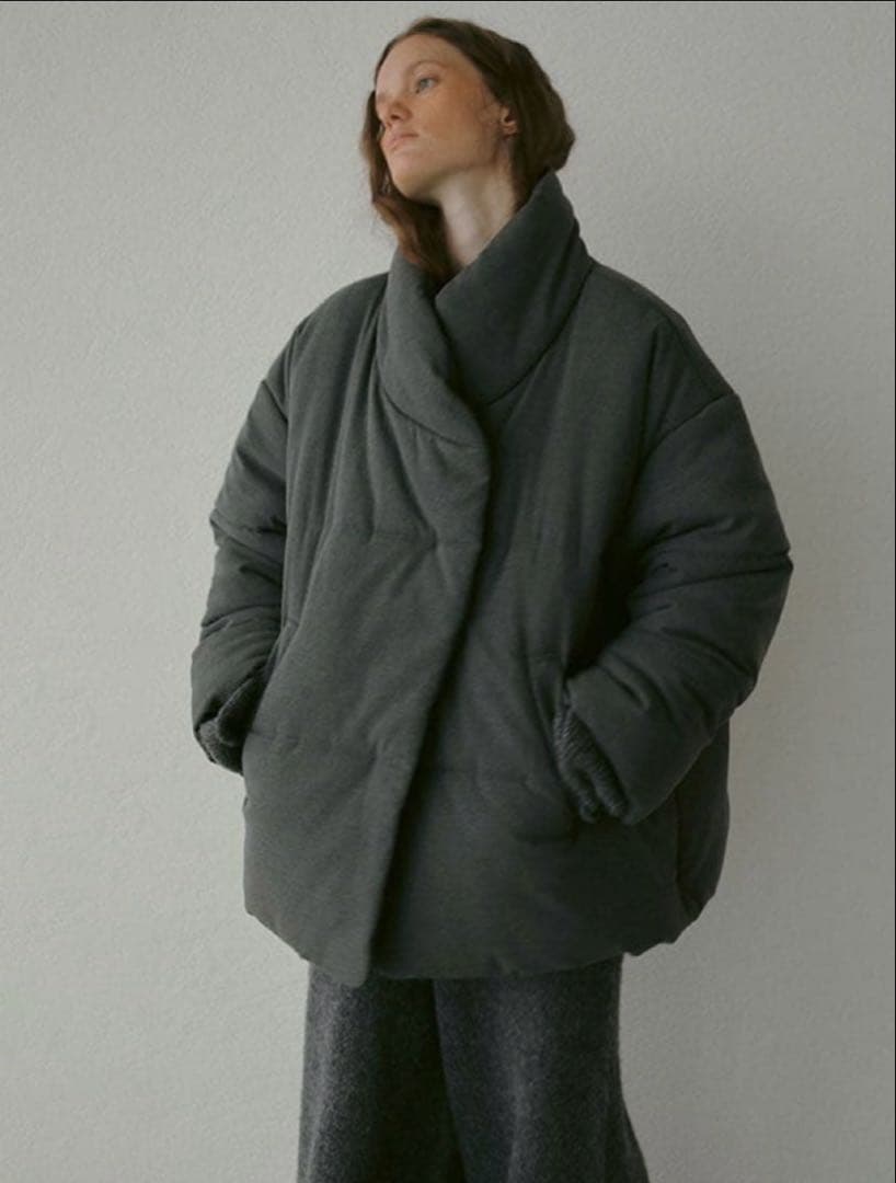 ム*ン様 ETRE TOKYO ストールカラーパディングコート アウター 完全